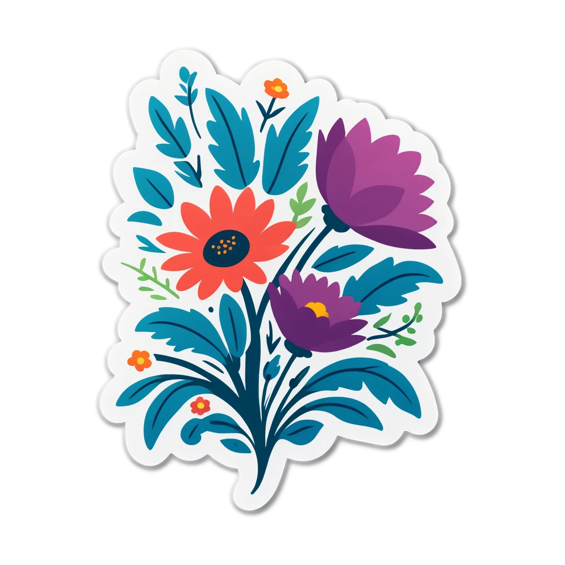 Book sticker with a floral design