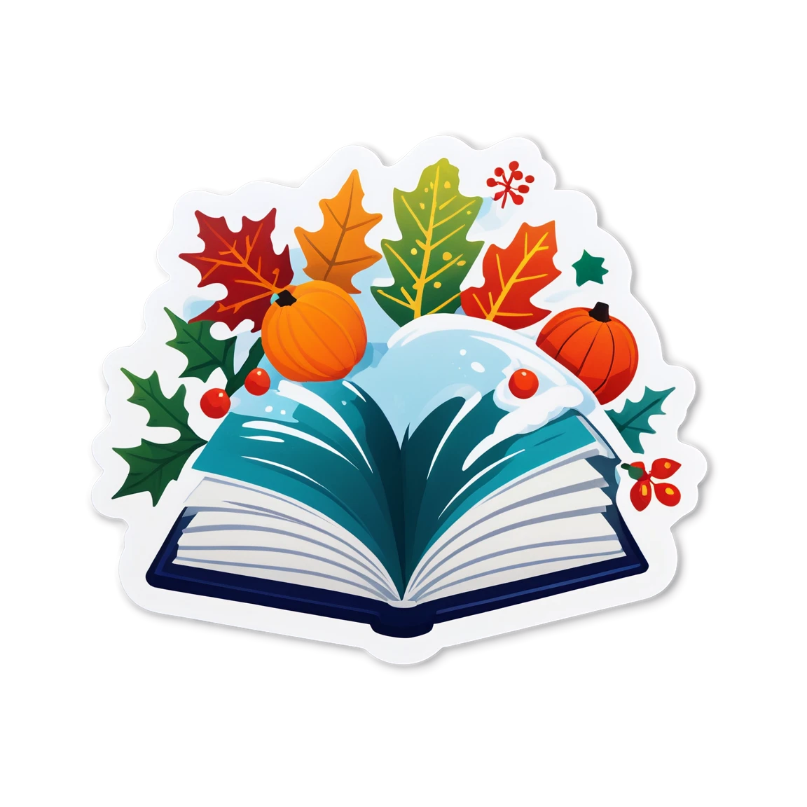 Book sticker with a seasonal touch