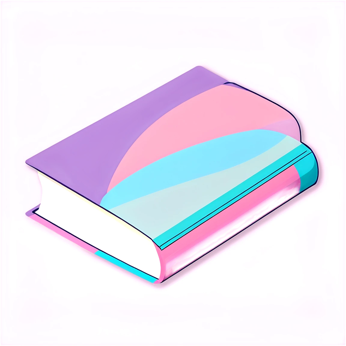 Book sticker in pastel colors