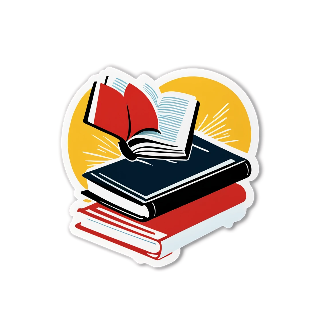 Book sticker for book lovers