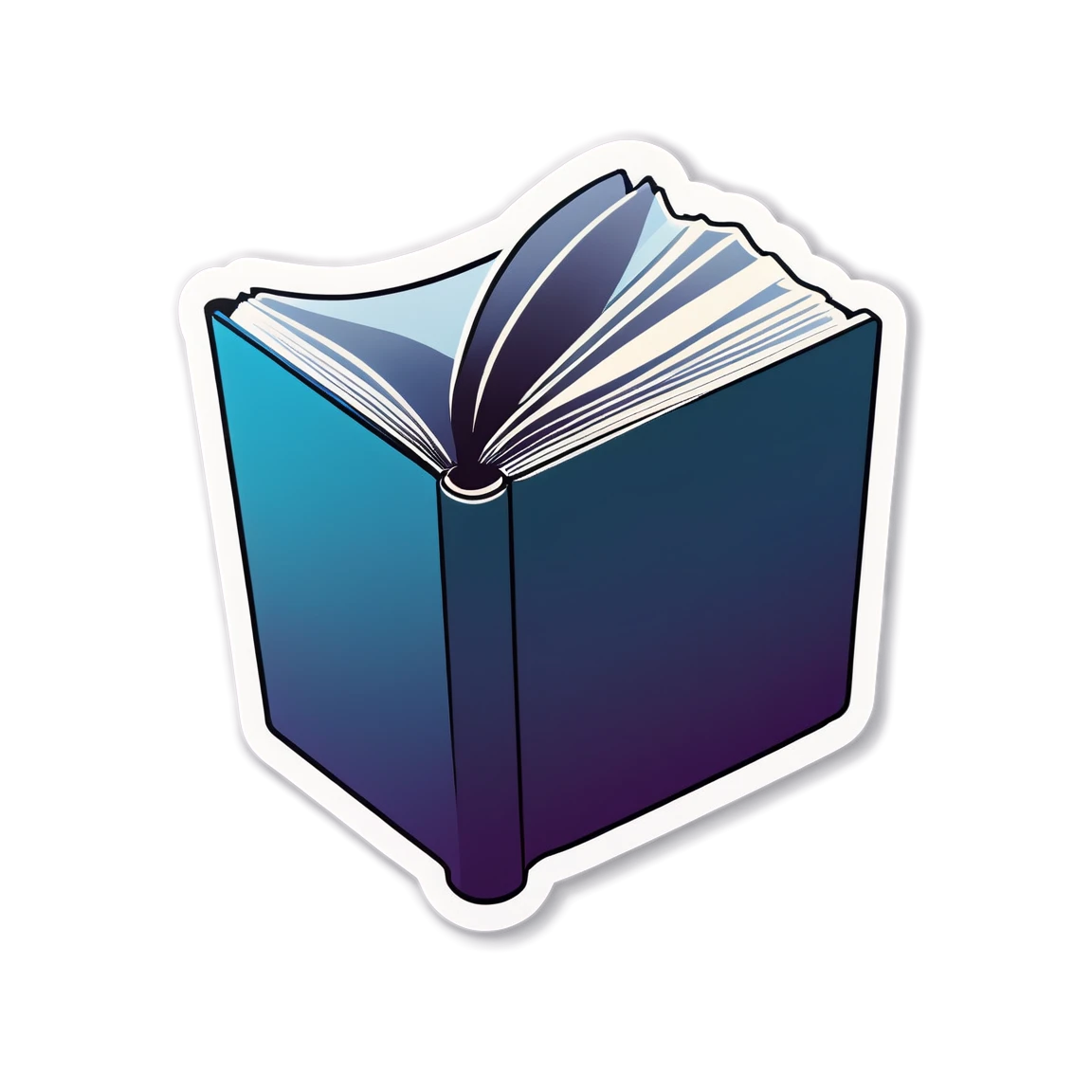 Book sticker with a minimalist style