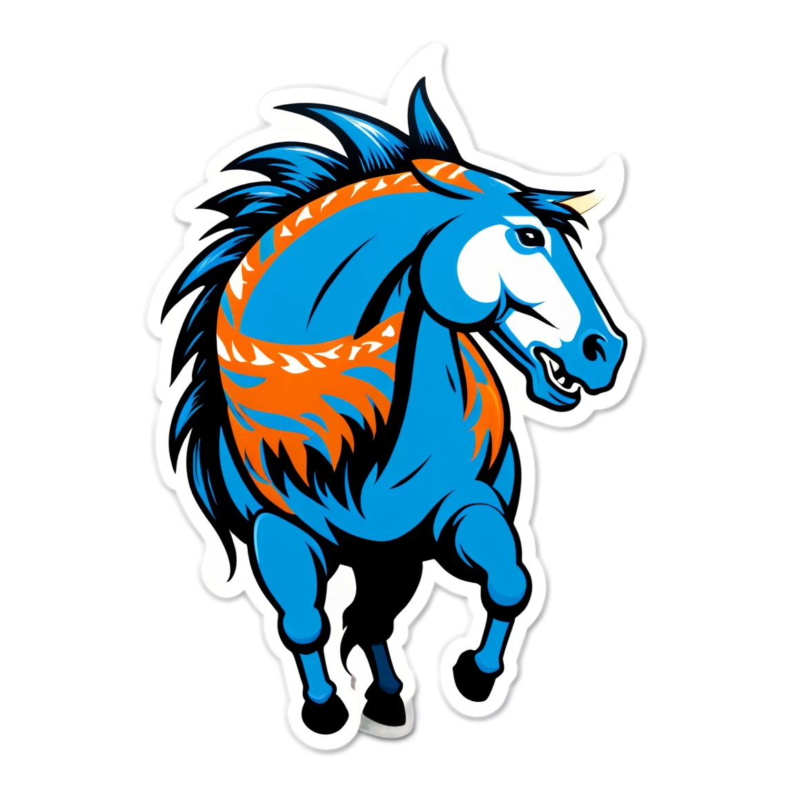 Bronco wild and free, bronco sticker