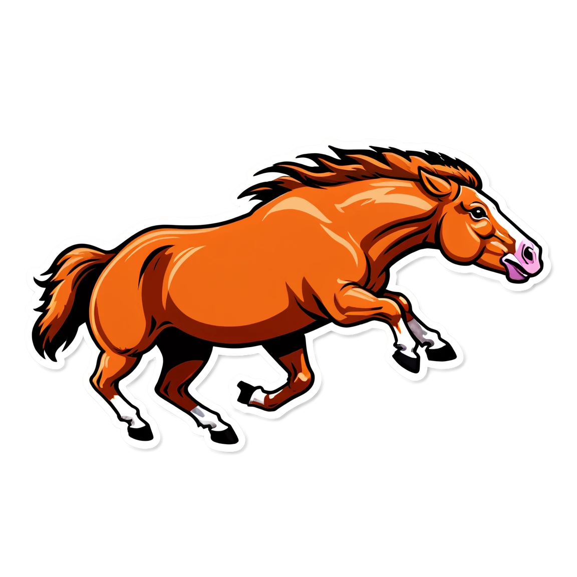 Bronco galloping, bronco sticker