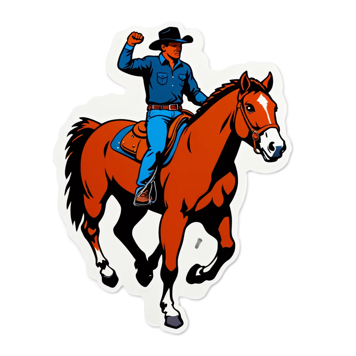 Bronco on a ranch, bronco sticker