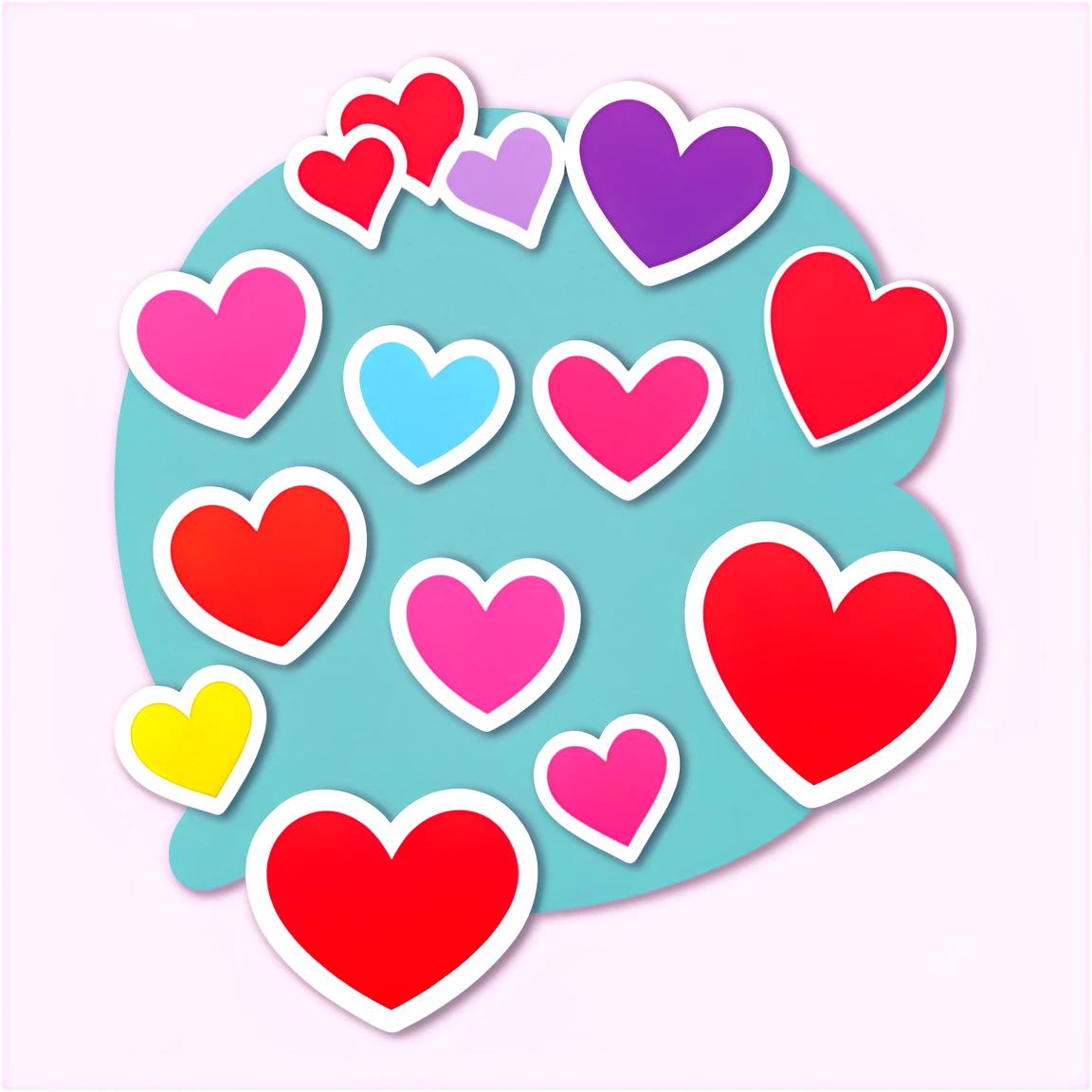 Bts sticker with hearts