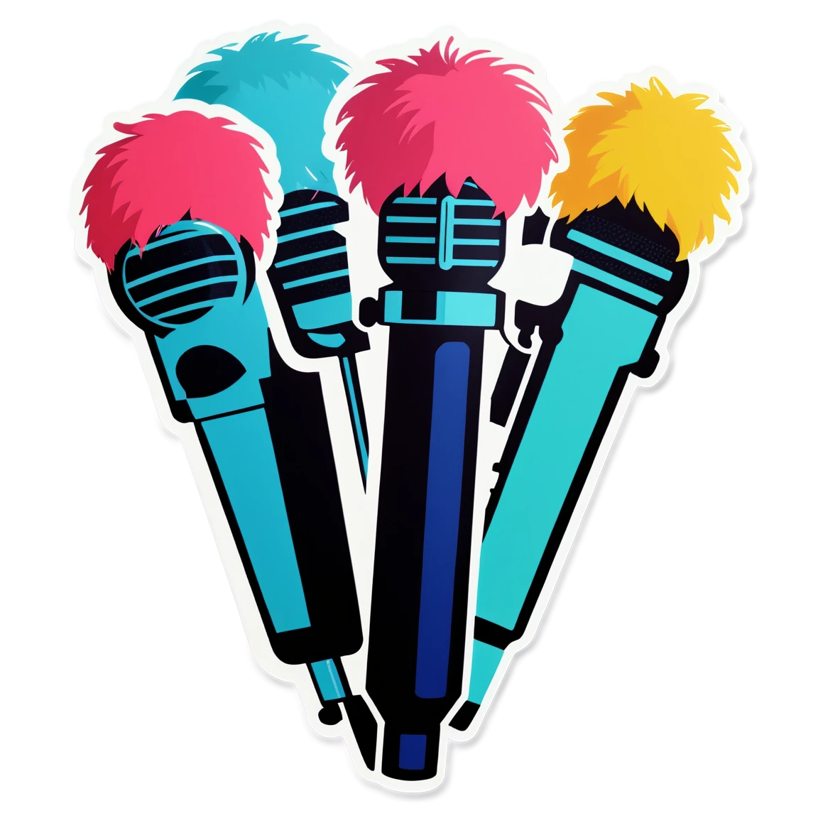 Bts sticker with microphones