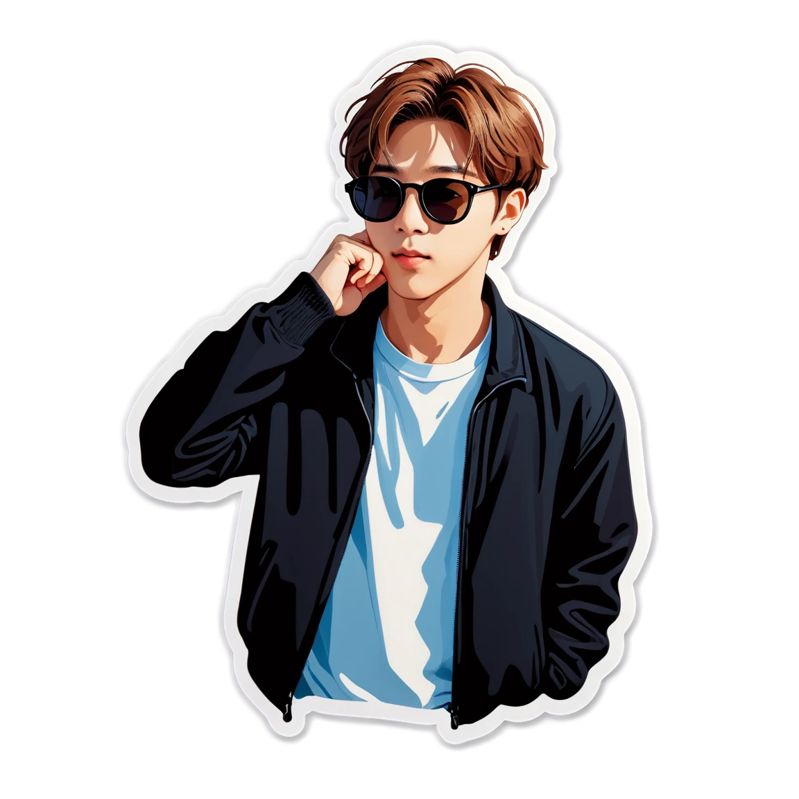 Bts sticker wearing sunglasses