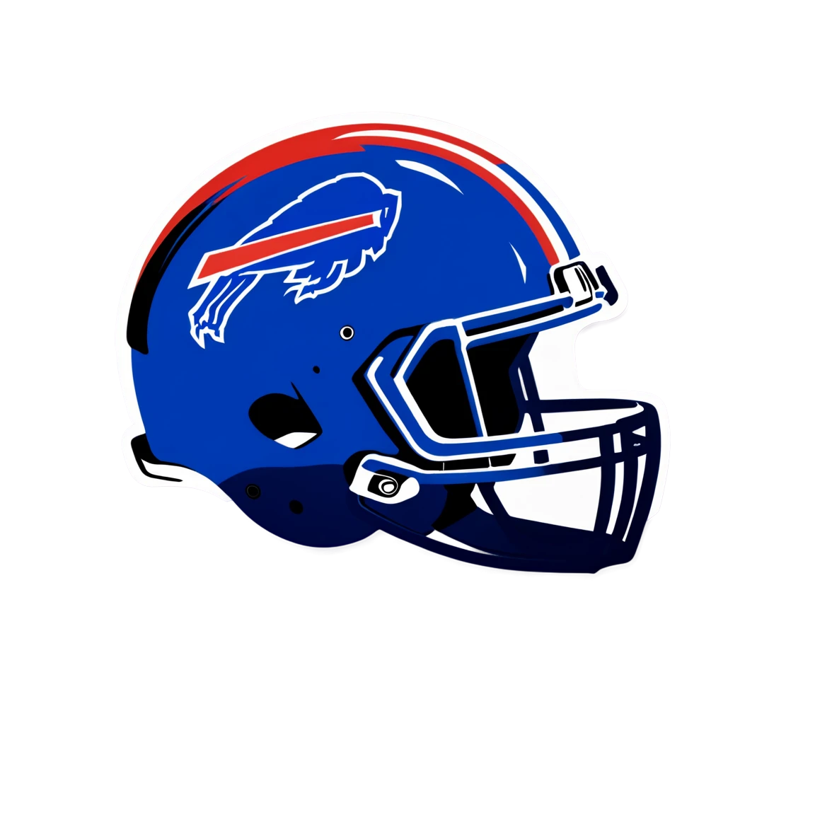 Buffalo Bills wearing a helmet, Buffalo Bills sticker