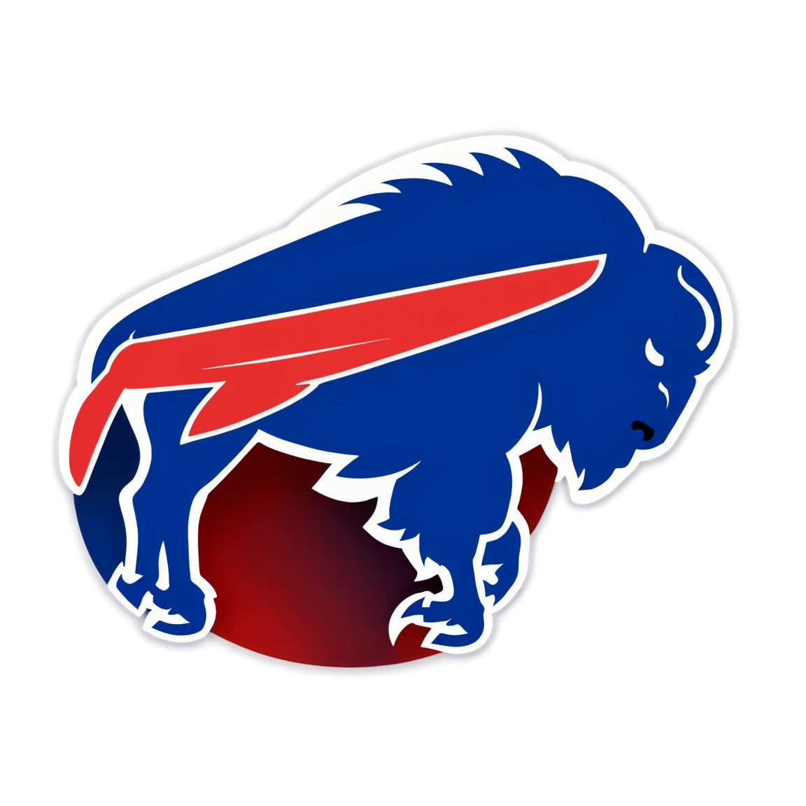 Buffalo Bills wearing team colors, Buffalo Bills sticker