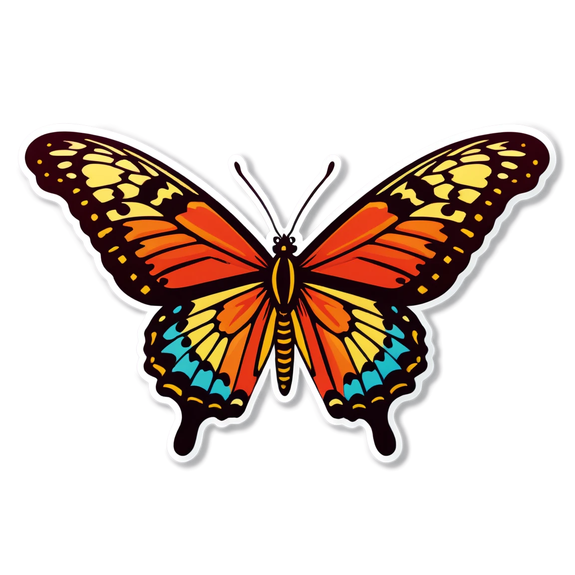 Beautiful butterfly sticker, butterfly sticker