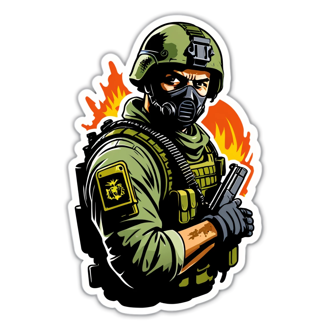 Call of Duty with grenade, Call of Duty sticker