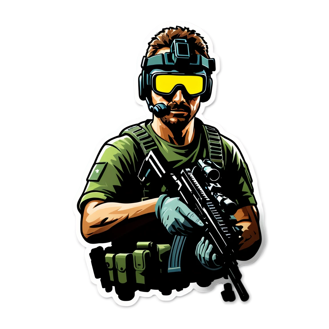 Call of Duty with night vision goggles, Call of Duty sticker