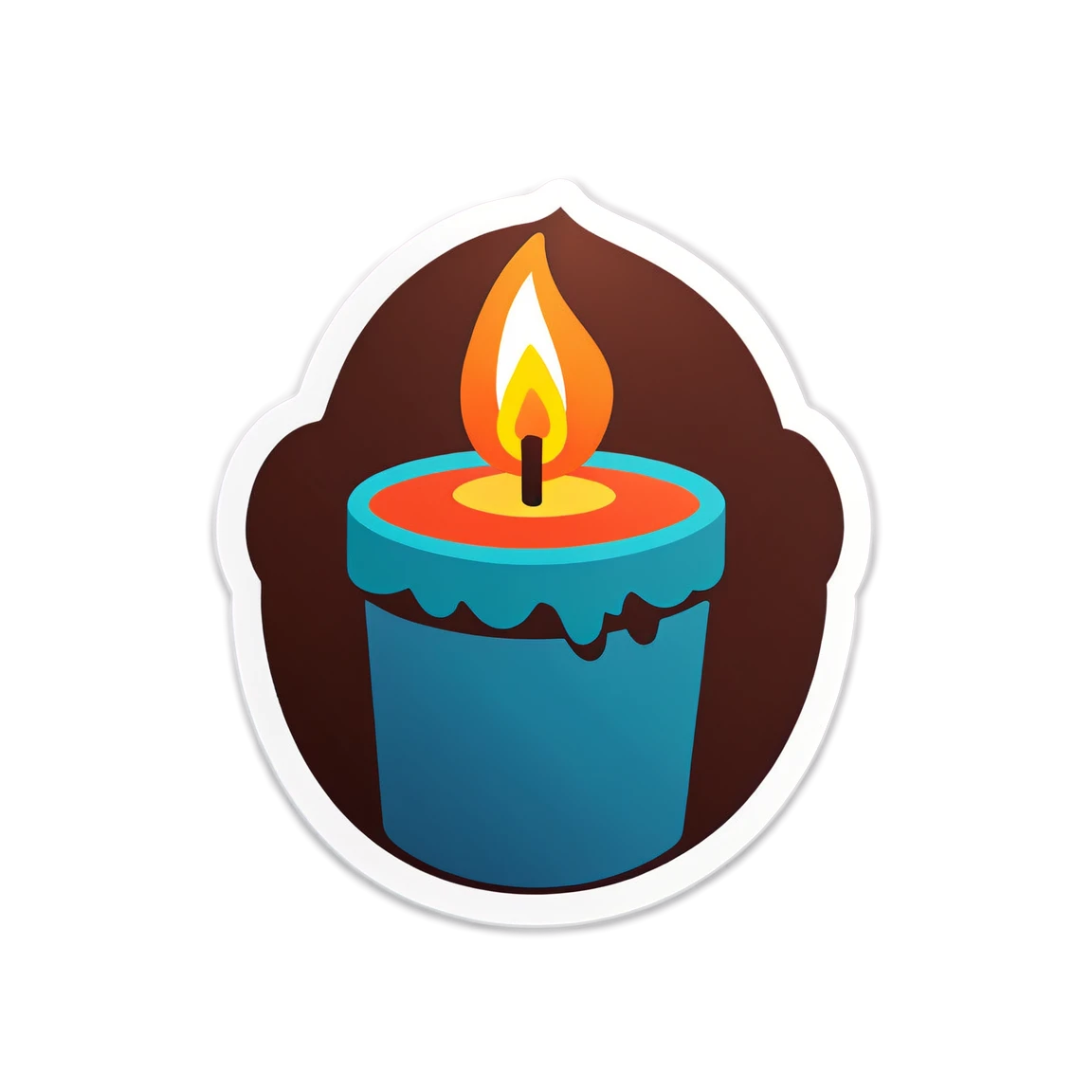 Candle sticker, cozy theme