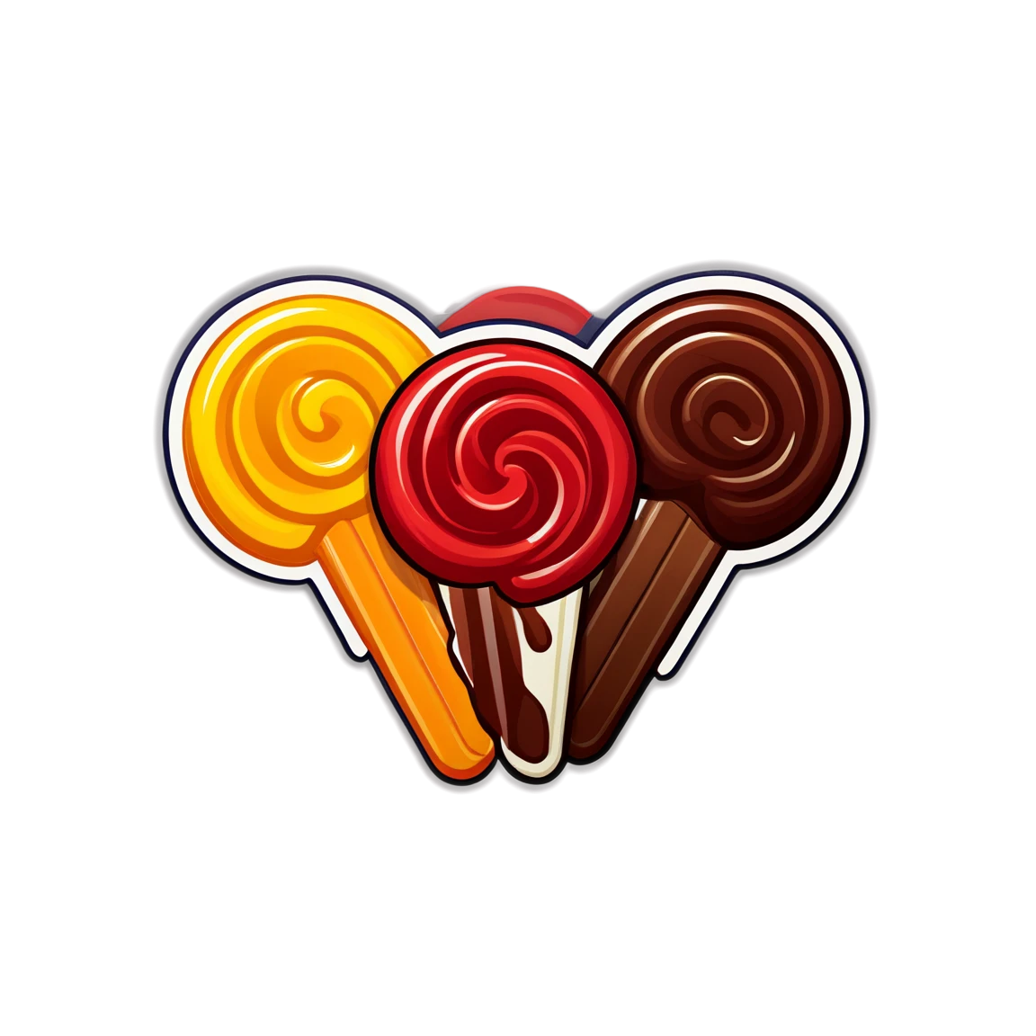 Candy sticker, toffee