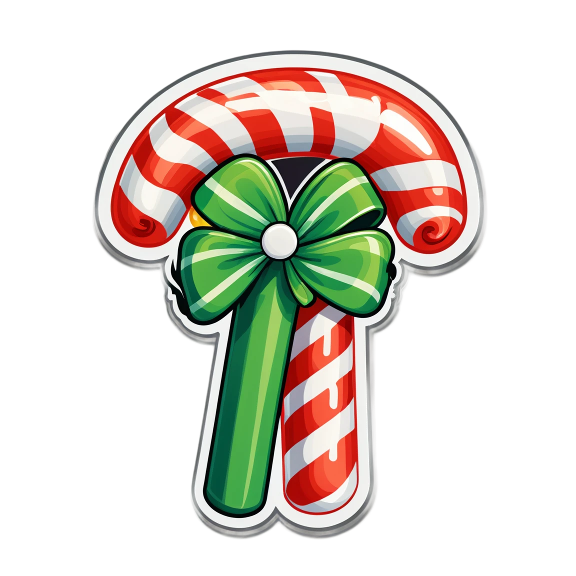 Candy sticker, candy cane