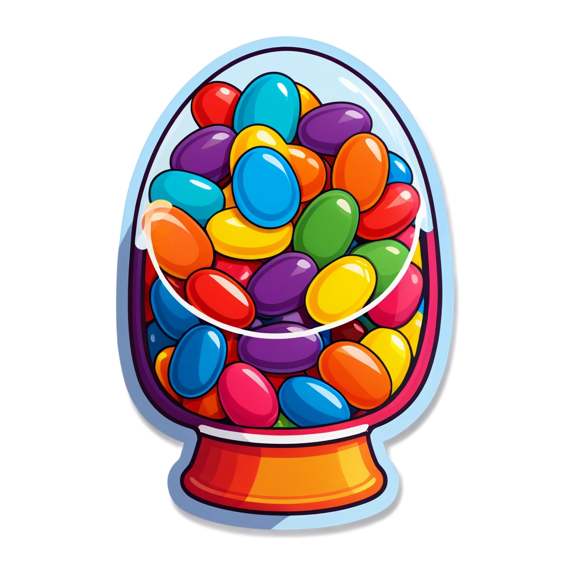 Candy sticker, jelly beans