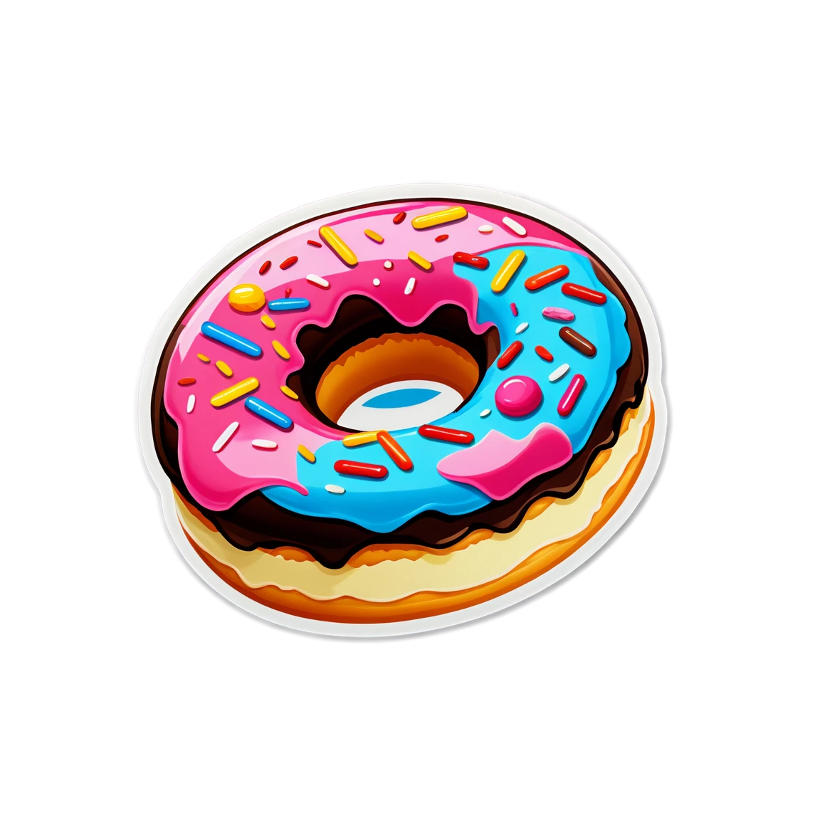 Candy sticker, sprinkle donuts