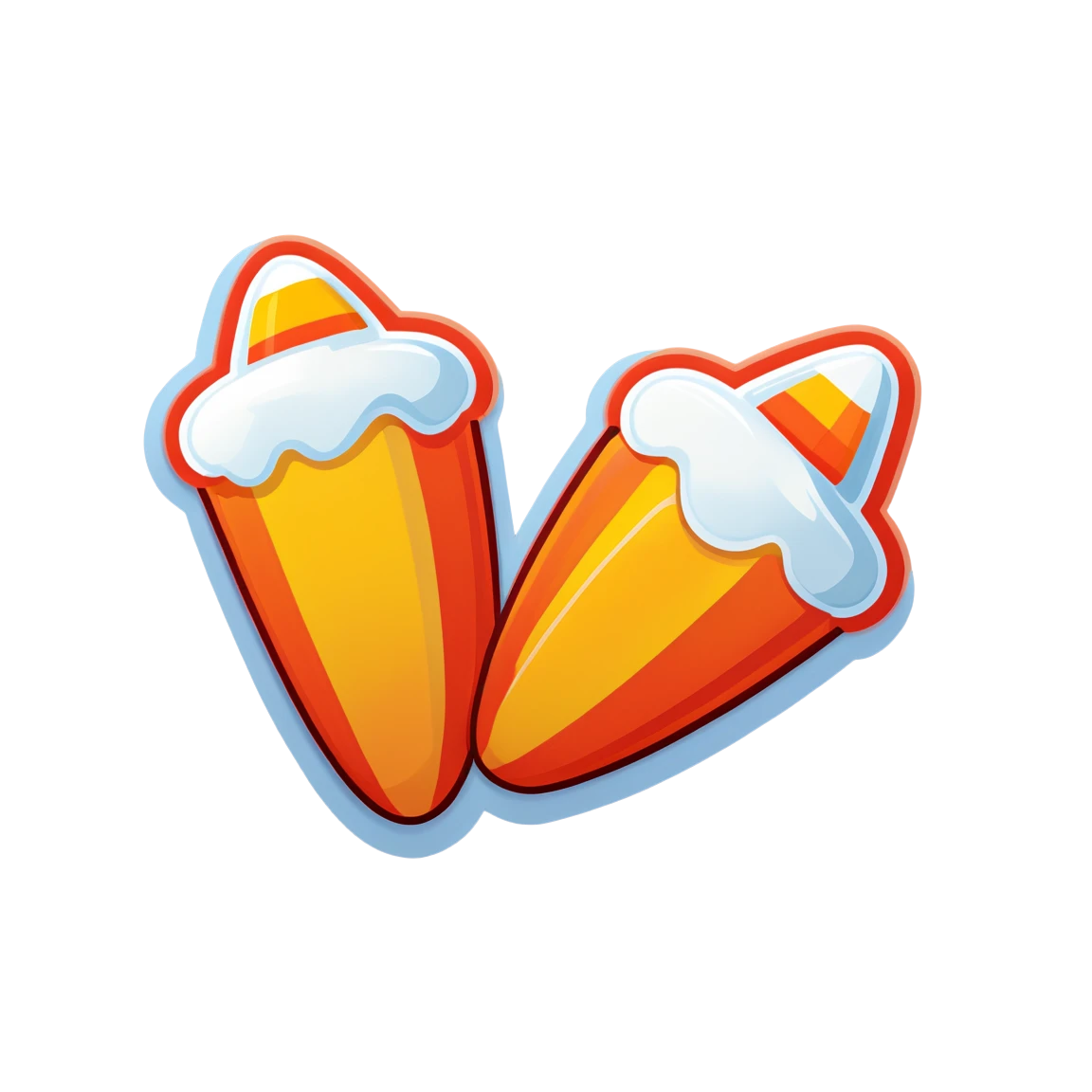 Candy sticker, candy corn