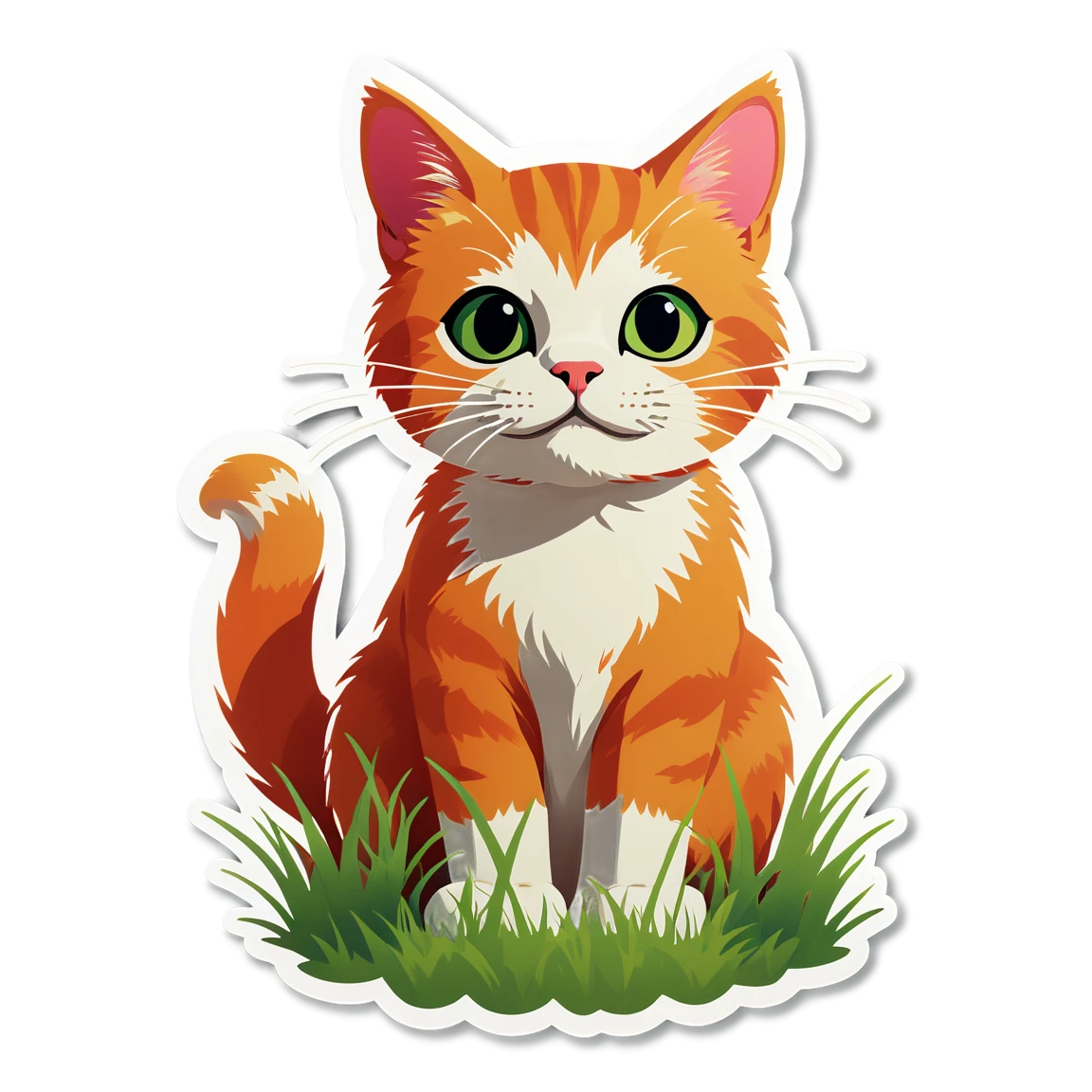 Happy cat, cat sticker