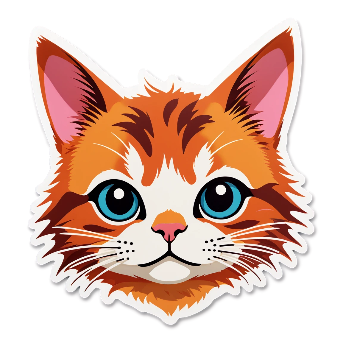 cat face stickers example