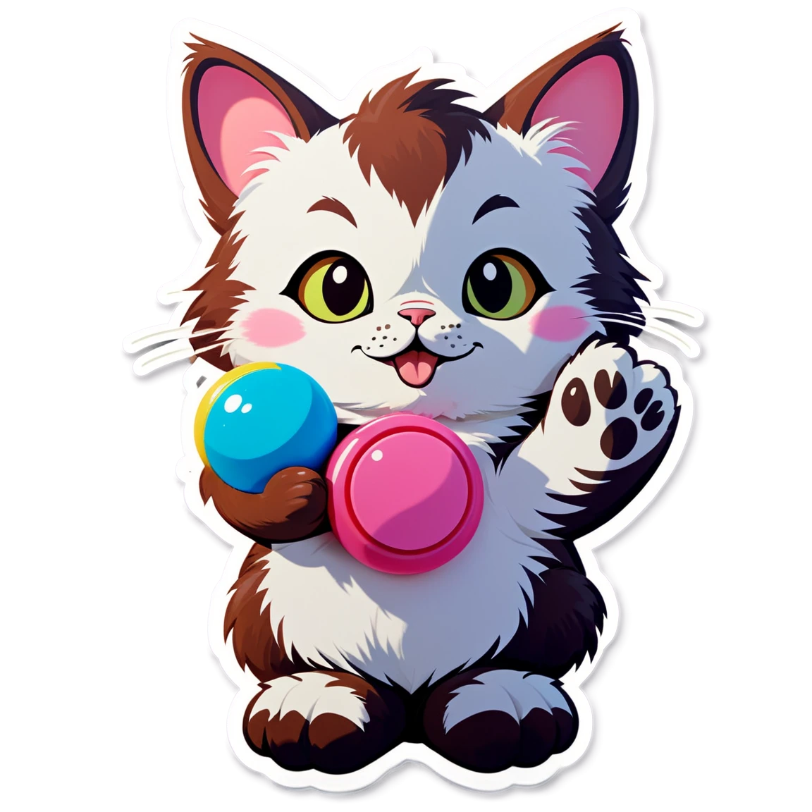 Cute cat paw, paw sticker, cat paw sticker