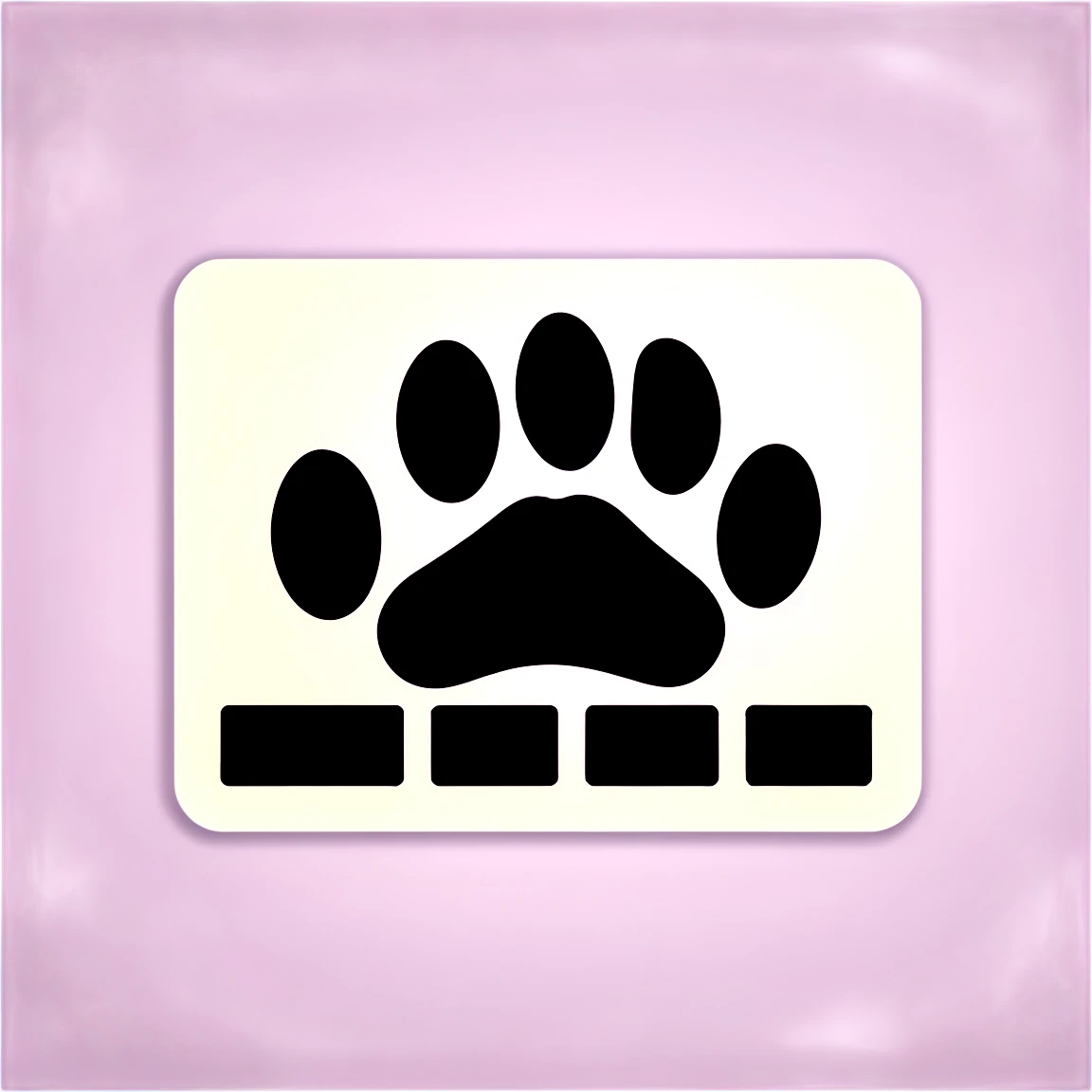 Paw logo, paw sticker, cat paw sticker