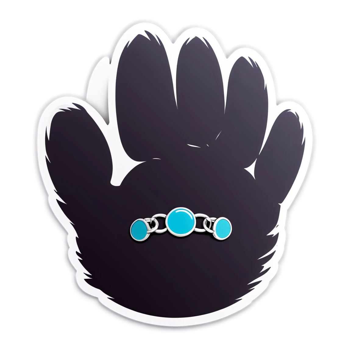 Cute paw, paw sticker, cat paw sticker