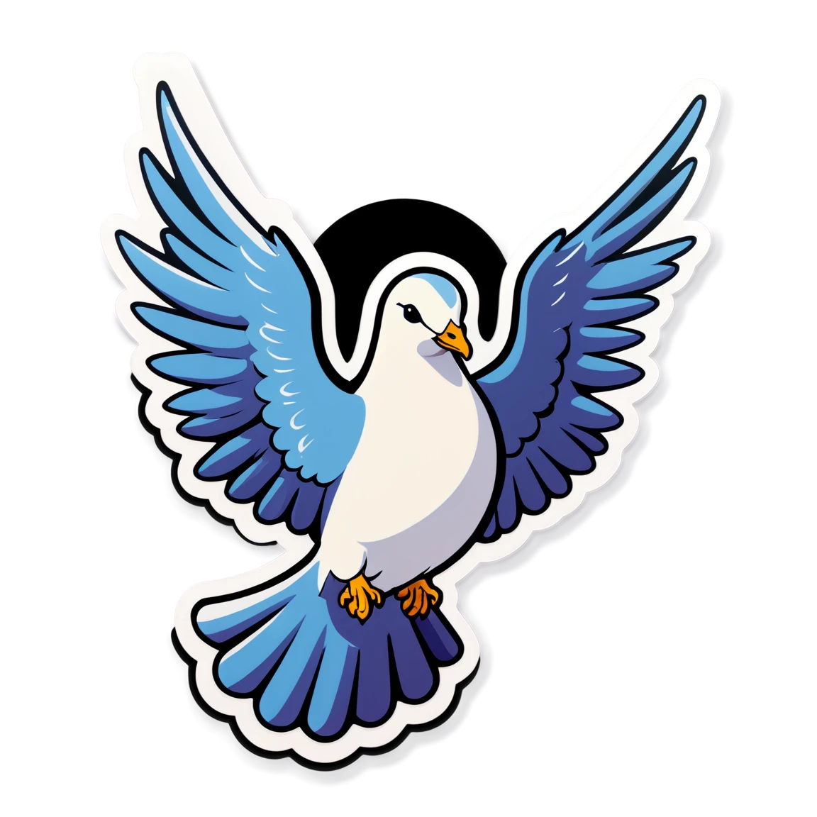 Catholic with a dove, peace sticker, Catholic sticker