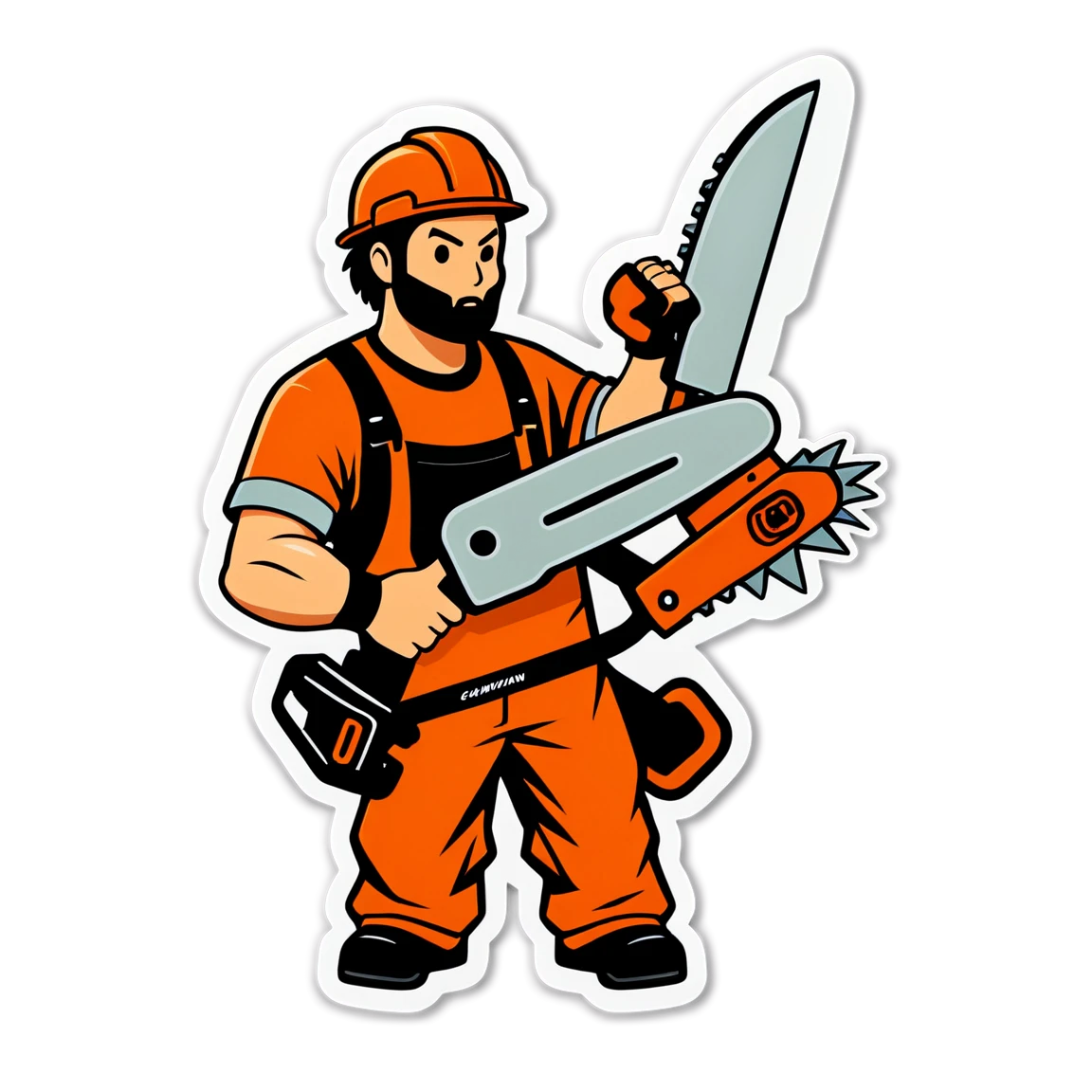 Chainsaw Man with chainsaw arms, Chainsaw Man sticker