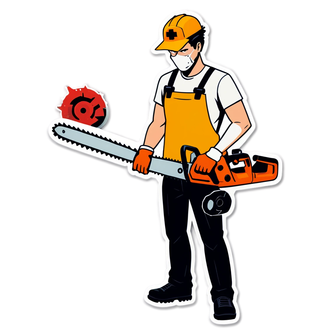 Chainsaw Man showing power, Chainsaw Man sticker