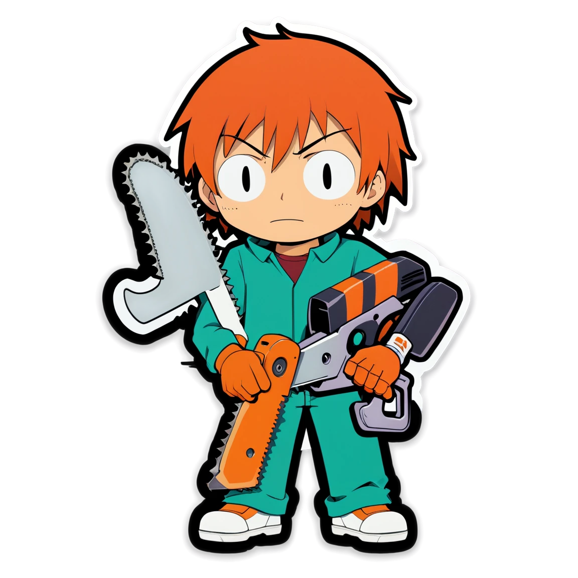 Chainsaw Man anime style, Chainsaw Man sticker