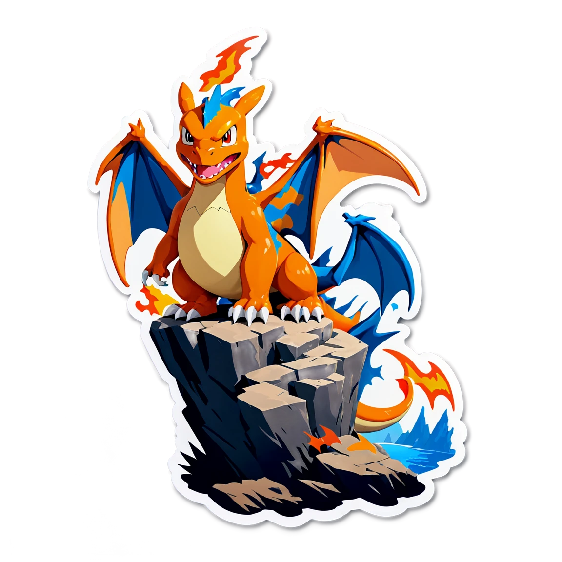 Charizard on a cliff, Charizard sticker