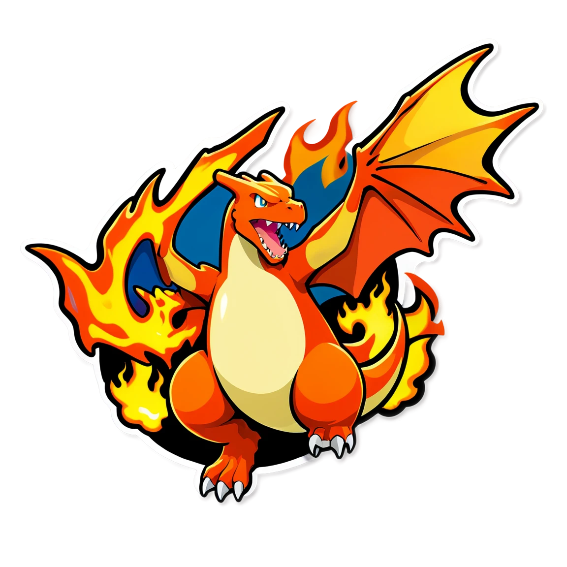 Charizard with flames, Charizard sticker