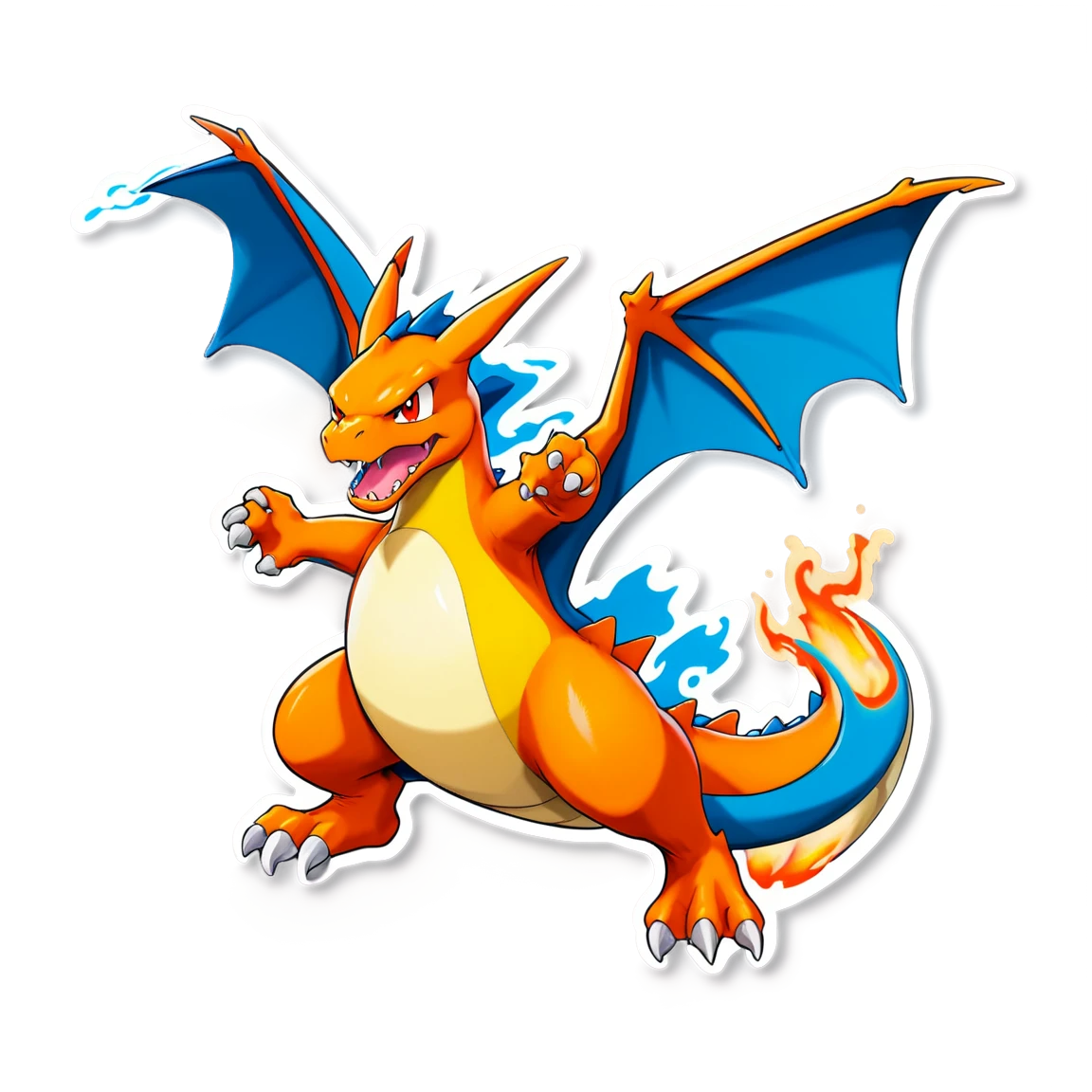 Charizard battling another Pokémon, Charizard sticker