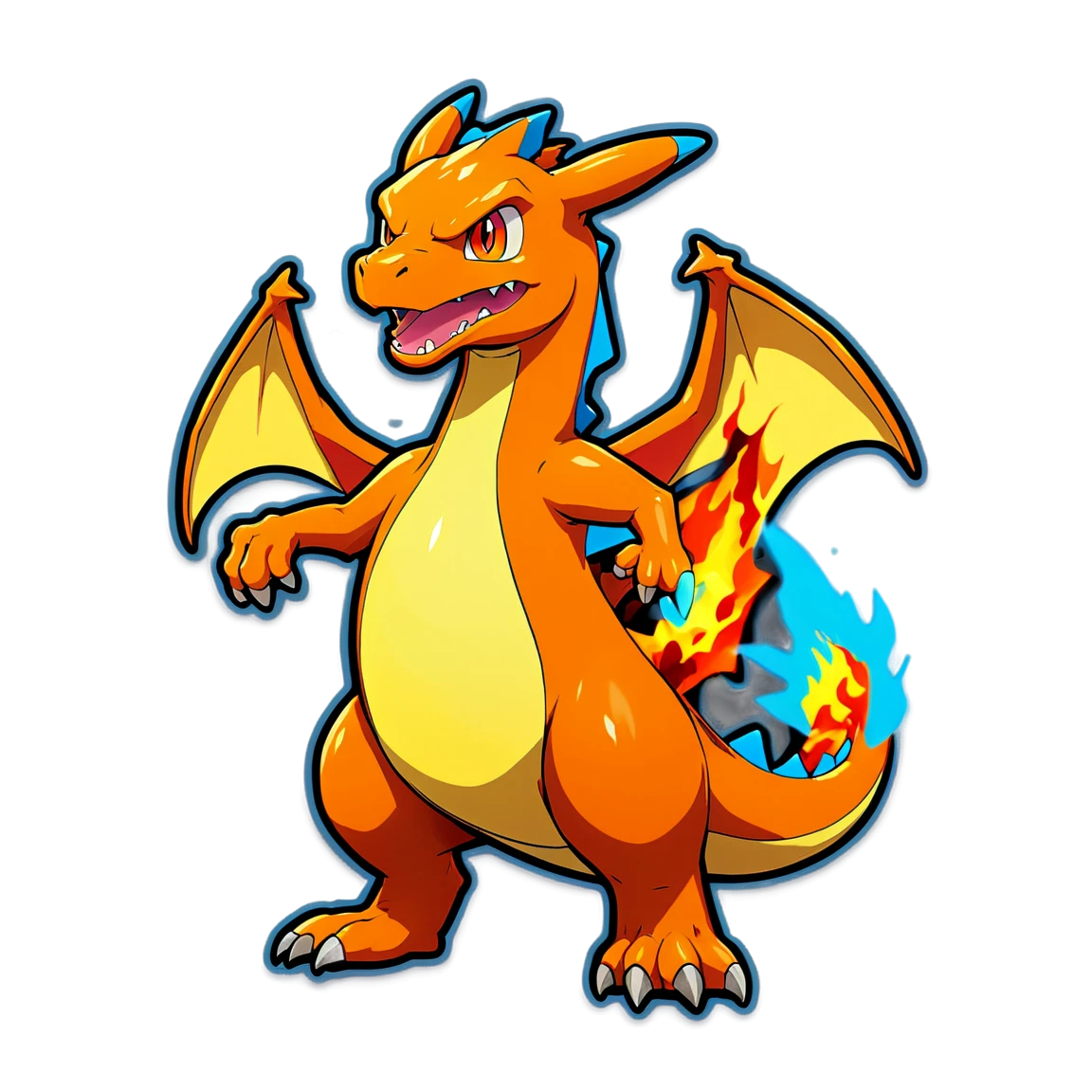 Charizard with glowing eyes, Charizard sticker