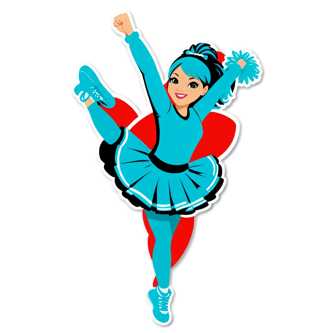 Cheer sticker, dancing