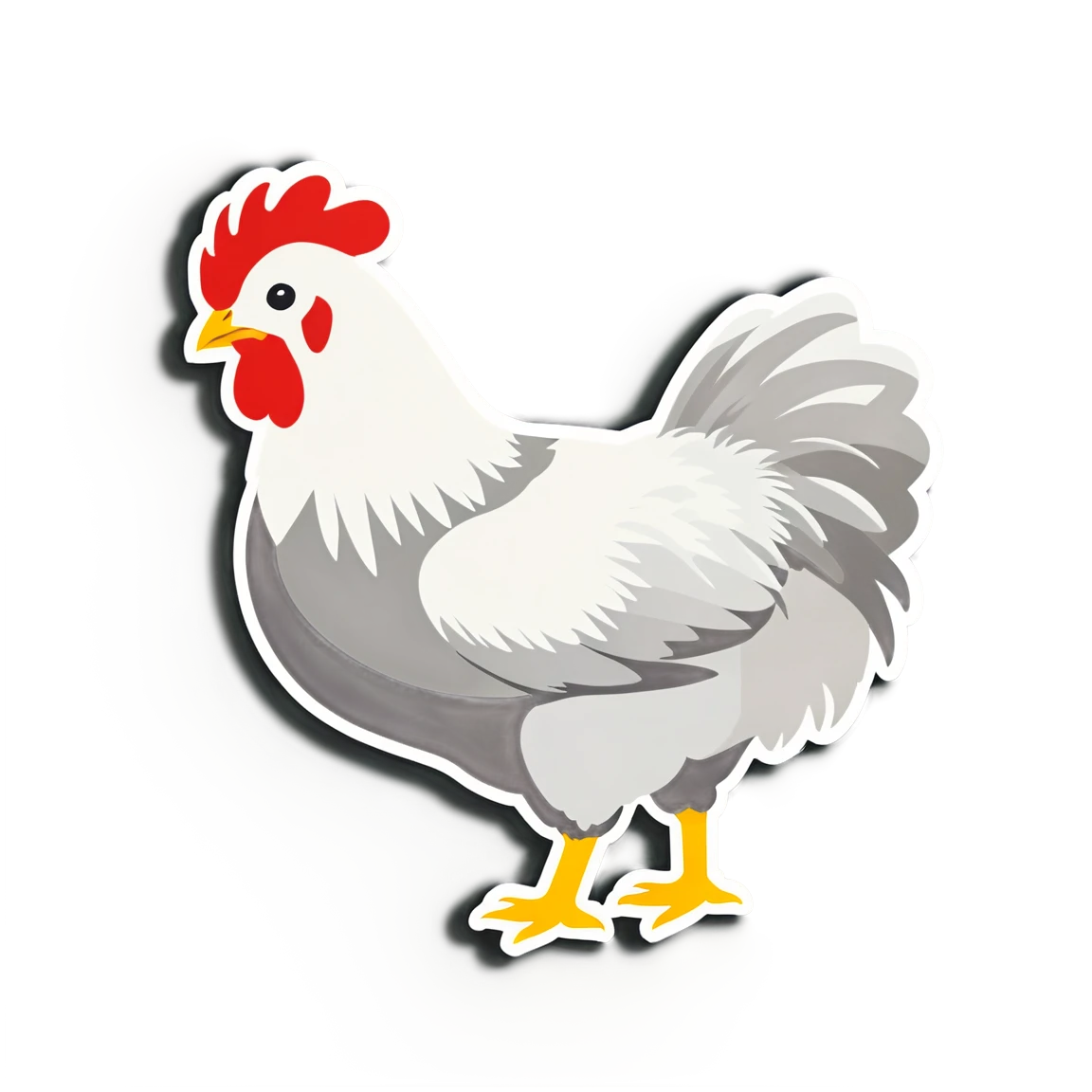 Chicken, with chicks, chicken sticker