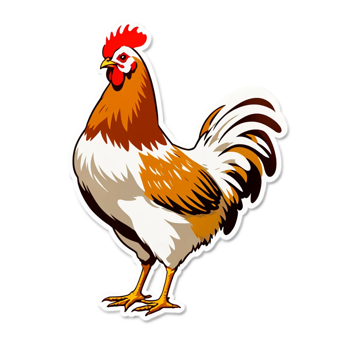 Chicken, on a farm, chicken sticker