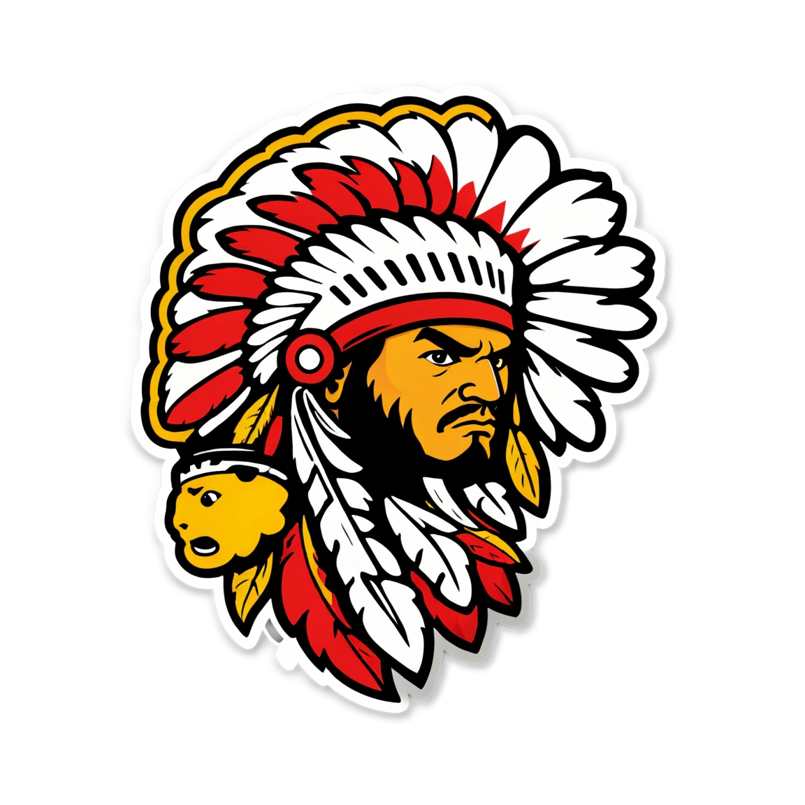 Chiefs with mascot, Chiefs sticker