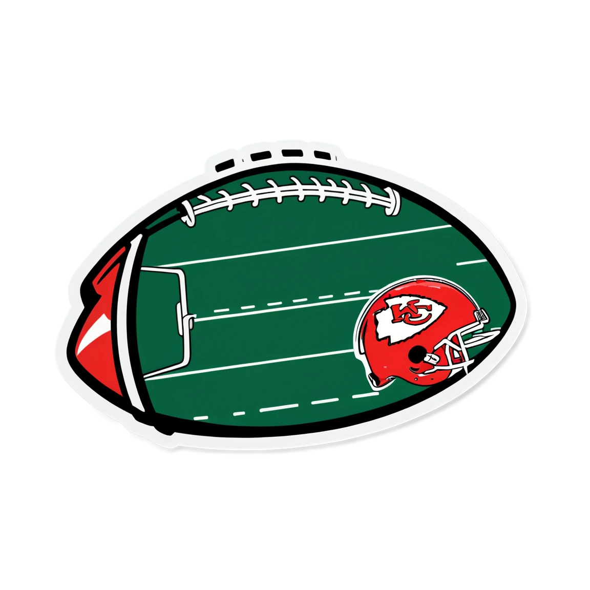 Chiefs with a goalpost, Chiefs sticker