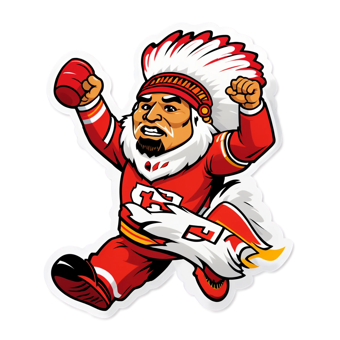 Chiefs cheering fans, Chiefs sticker