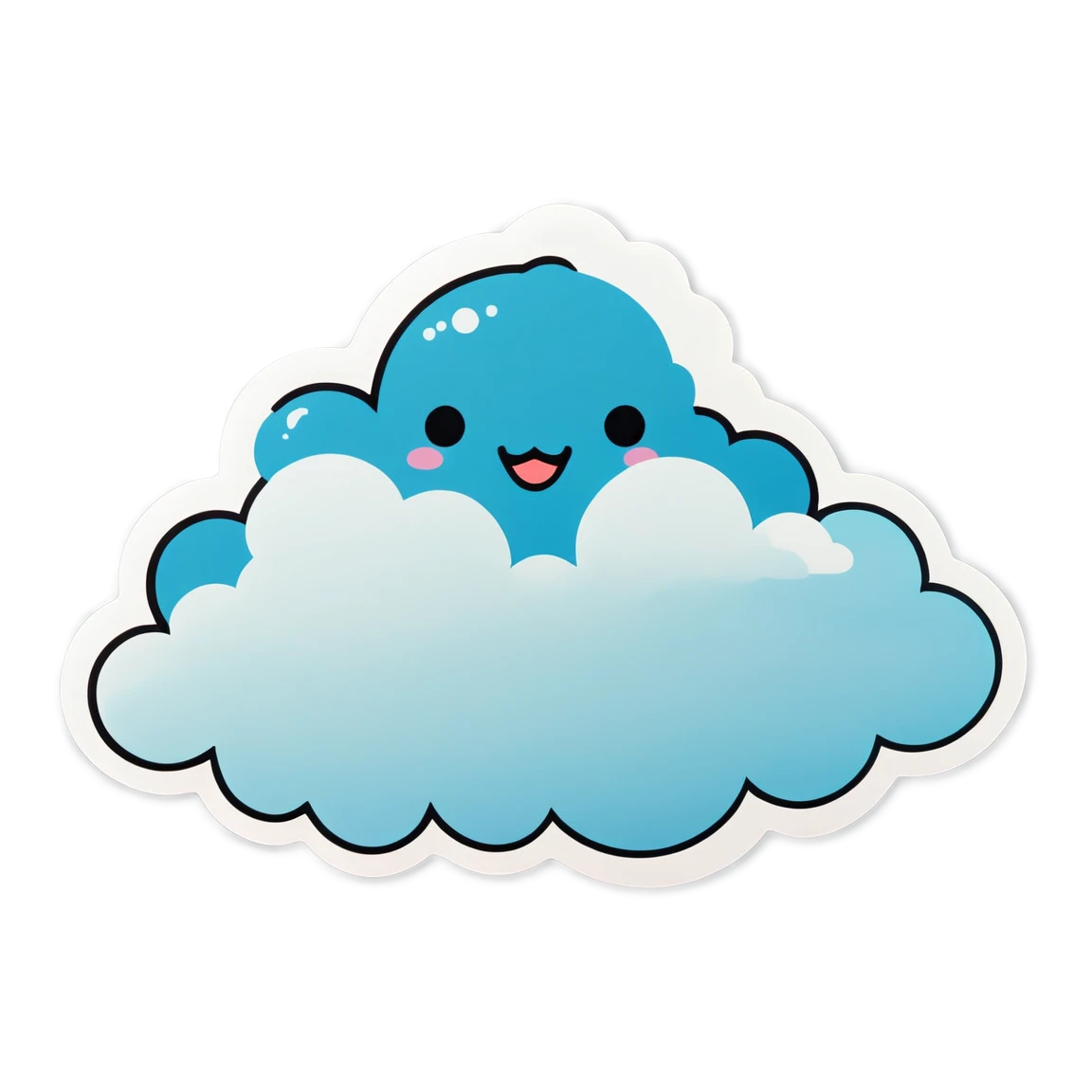 Chiikawa on cloud, cute sticker, Chiikawa sticker