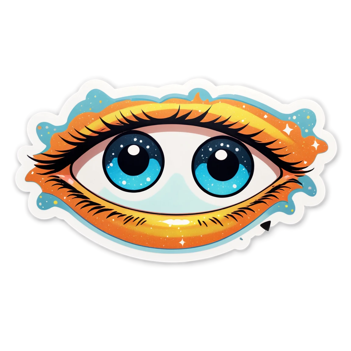 Chiikawa sparkling eyes, cute sticker, Chiikawa sticker