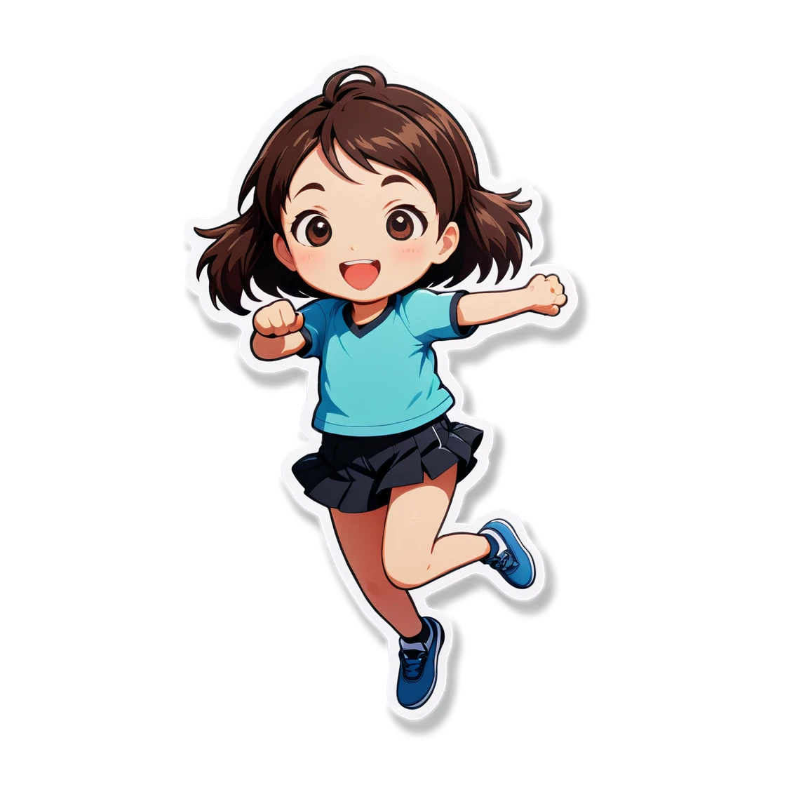 Chiikawa jumping, cute sticker, Chiikawa sticker