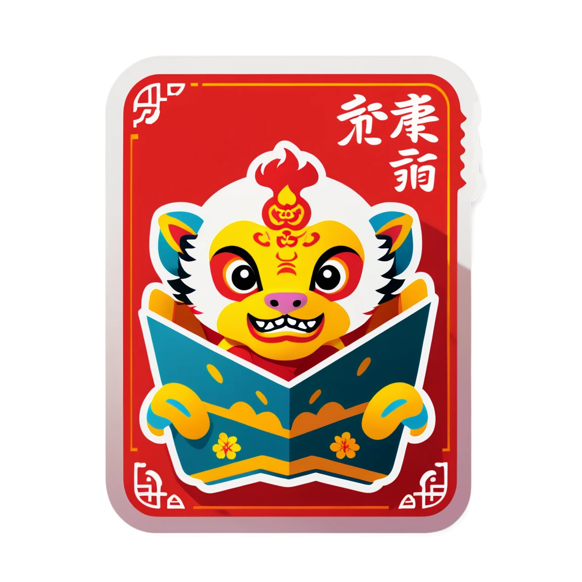 Chinese New Year with red envelope, Chinese New Year sticker