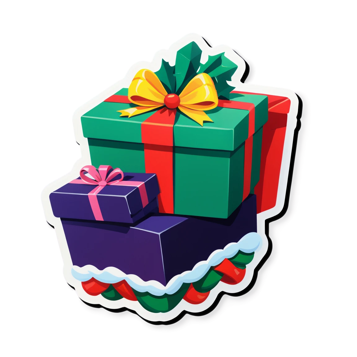 Christmas gifts, christmas sticker