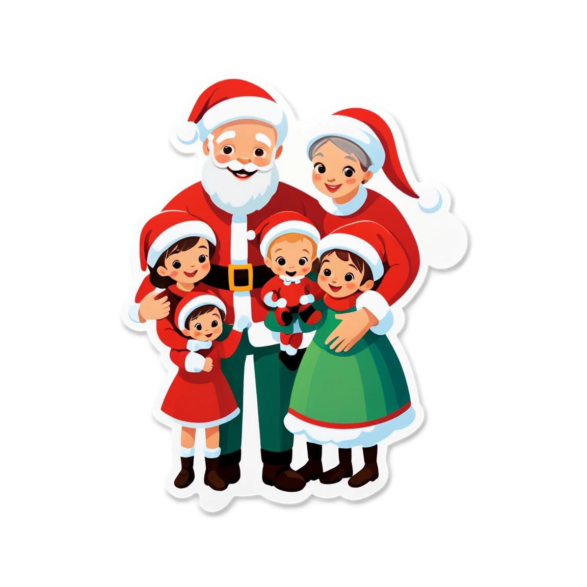 Santa claus sticker, christmas sticker