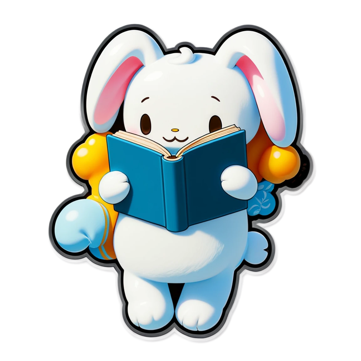 Cinnamoroll reading a book sticker