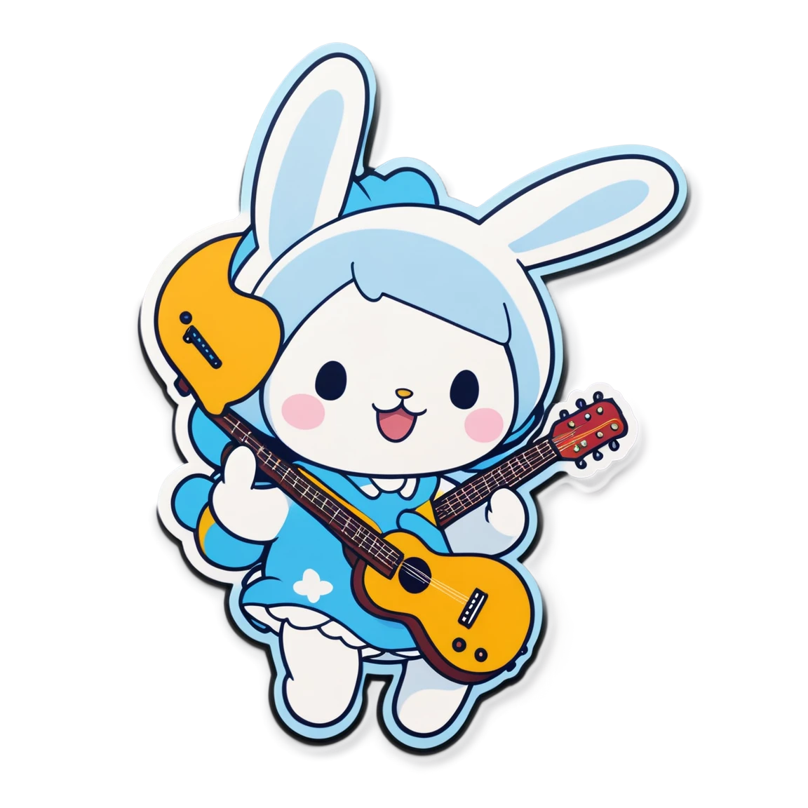 Cinnamoroll playing guitar sticker