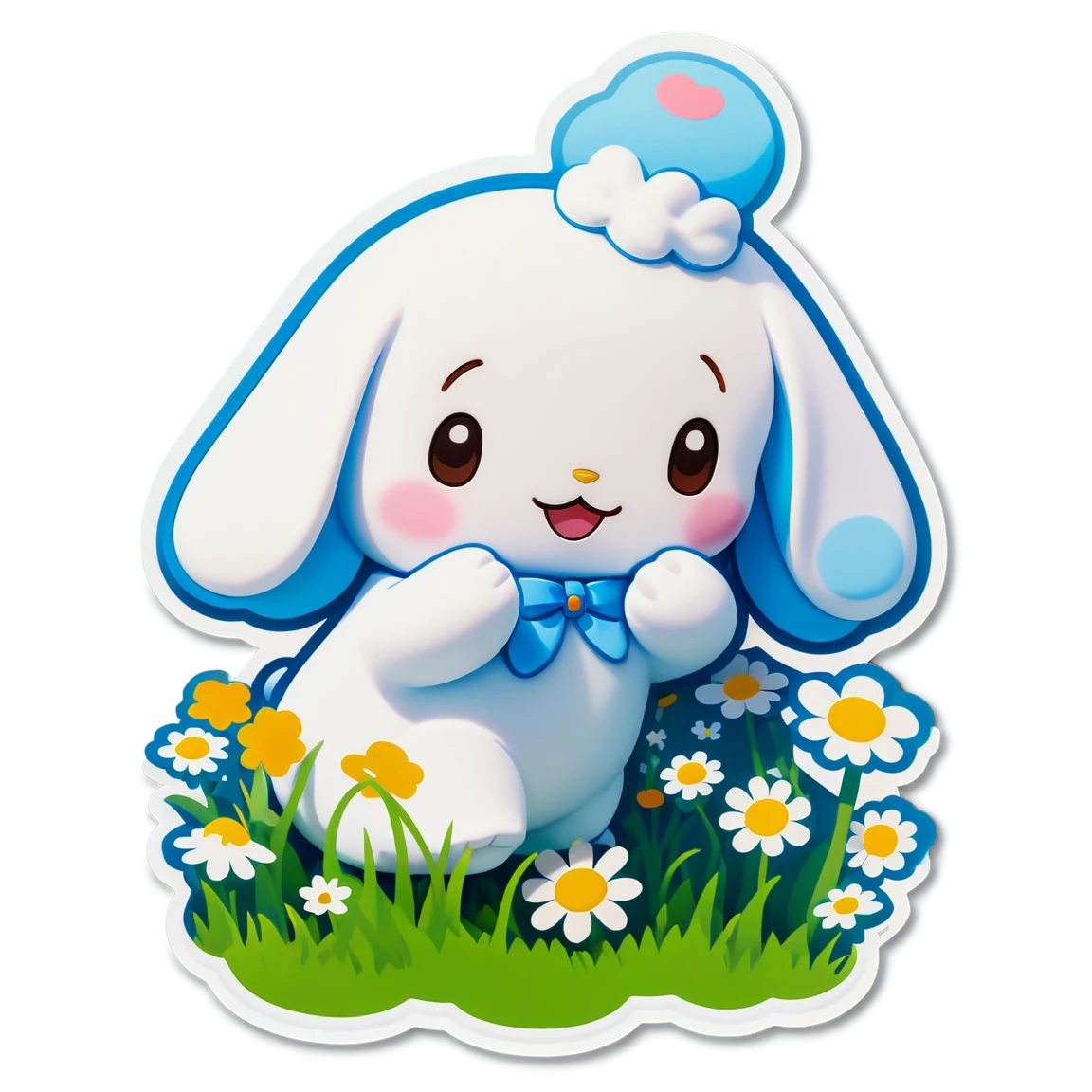 Cinnamoroll in a meadow sticker